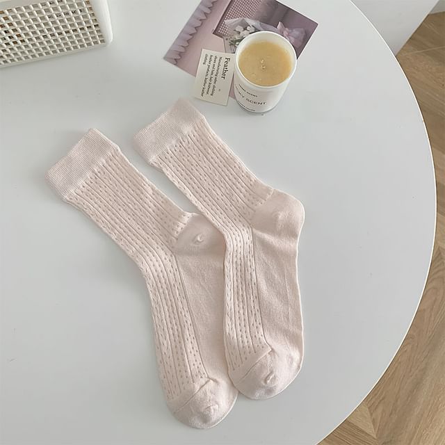 Chaussettes à motifs unis