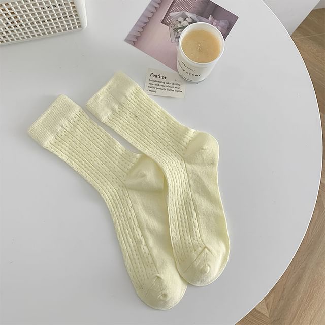 Chaussettes à motifs unis