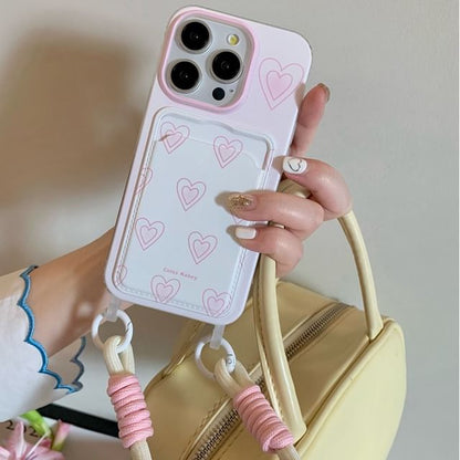 Card Case Phone Heart Holder