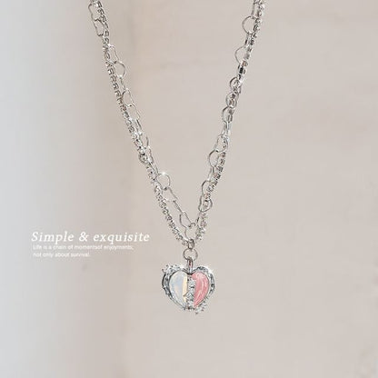 Heart Rhinestone Pendant Alloy Necklace (Various Designs)