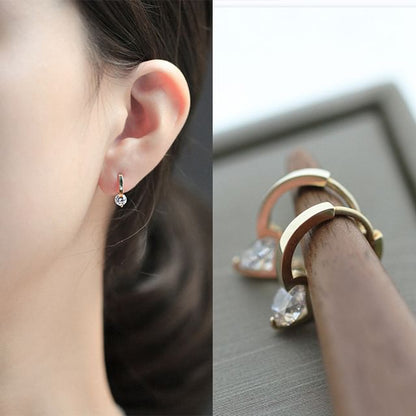 Rhinestone Alloy Drop Earring