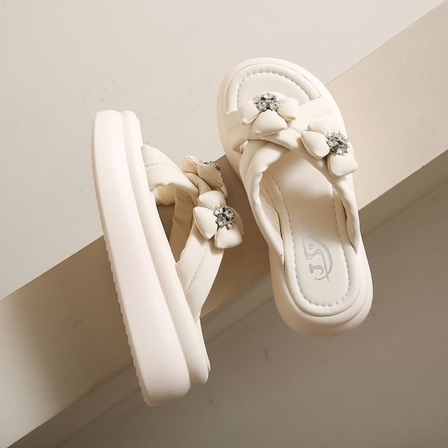 Sandals Slide Flower Platform