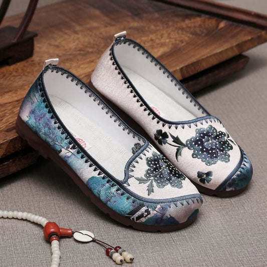 Flats Flower Embroidered