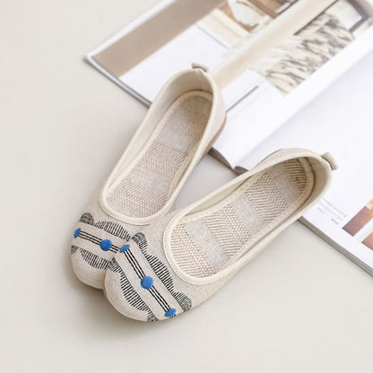 Embroidered Flats Flower