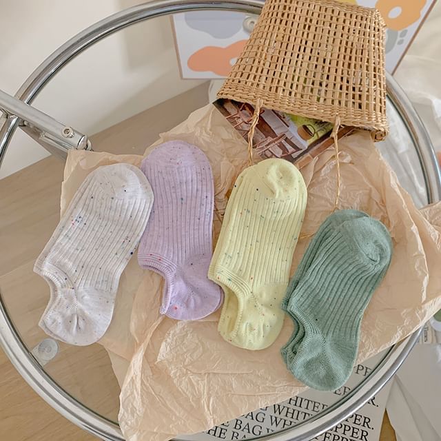 Ribbed No Show Socks Set