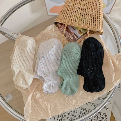 Ribbed No Show Socks Set