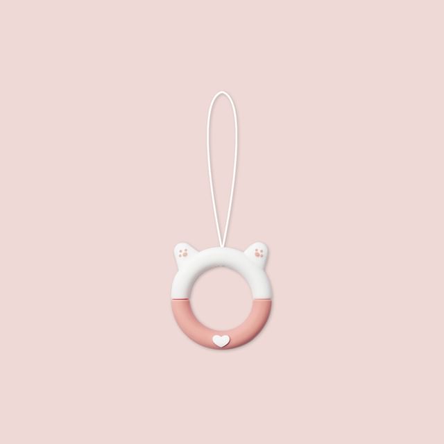 Charm/set de téléphone en silicone en forme de chat