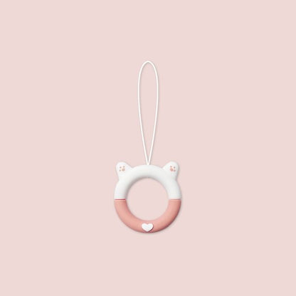 Charm/set de téléphone en silicone en forme de chat