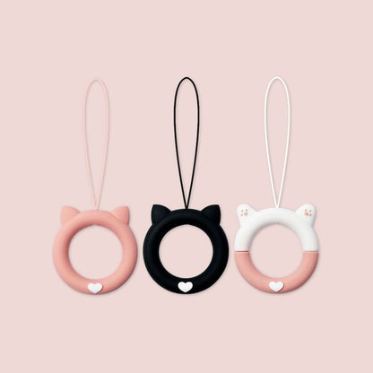 Charm/set de téléphone en silicone en forme de chat