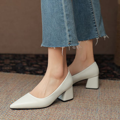 Pumps Pointed Heel Block