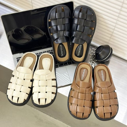 Woven Plain Sandals