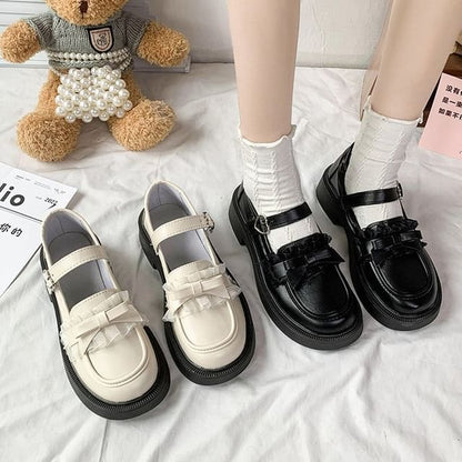 Loafers Bow Platform