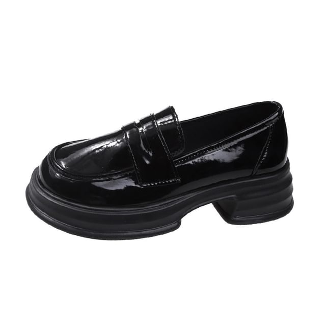 Loafers Faux Leather Platform