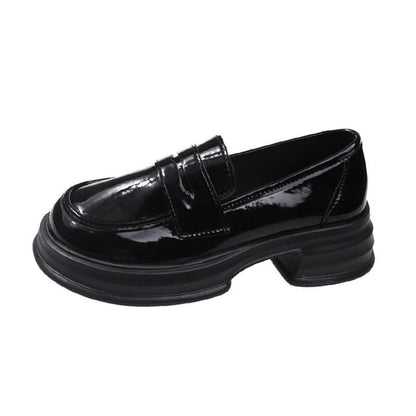 Loafers Faux Leather Platform