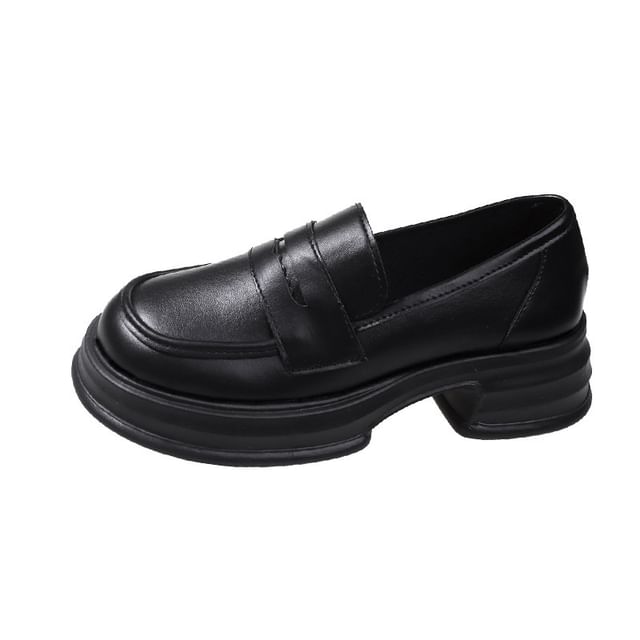 Loafers Faux Leather Platform