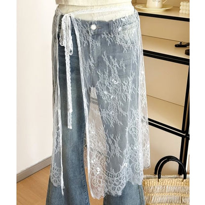 Skirt Apron Half Lace