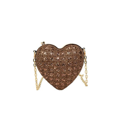 Heart Strap Crossbody Chain Bag