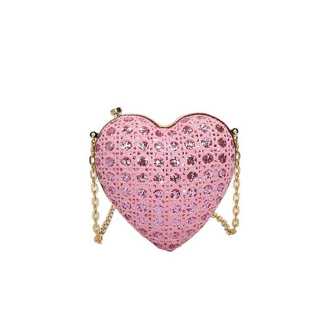 Heart Strap Crossbody Chain Bag