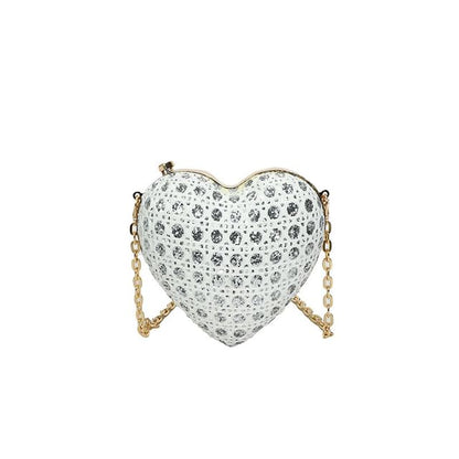 Heart Strap Crossbody Chain Bag