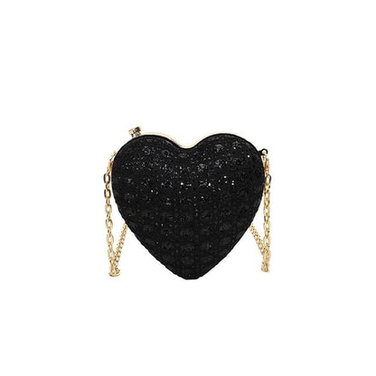 Heart Strap Crossbody Chain Bag