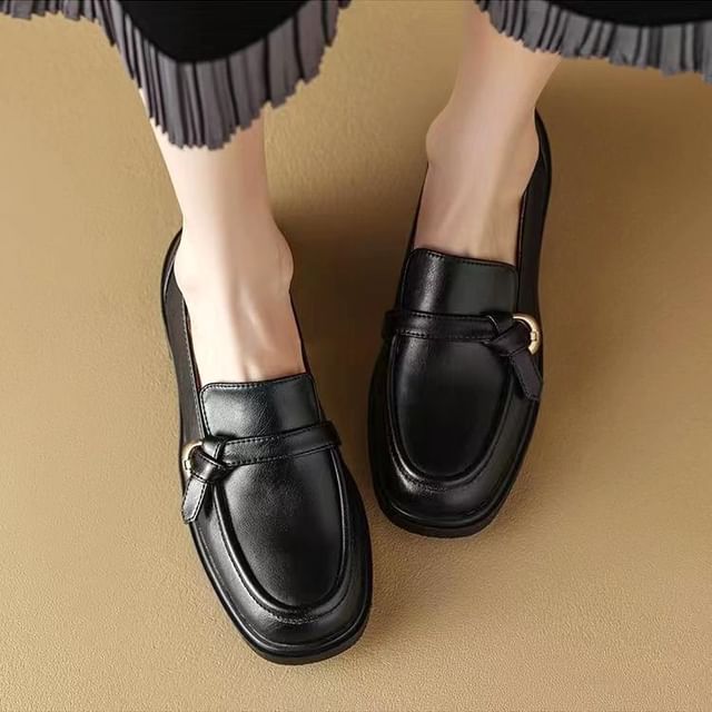Loafers Plain Faux Leather