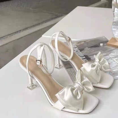 Accent Sandals High Bow Heel