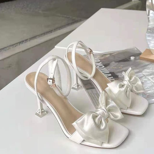 Accent Sandals High Bow Heel