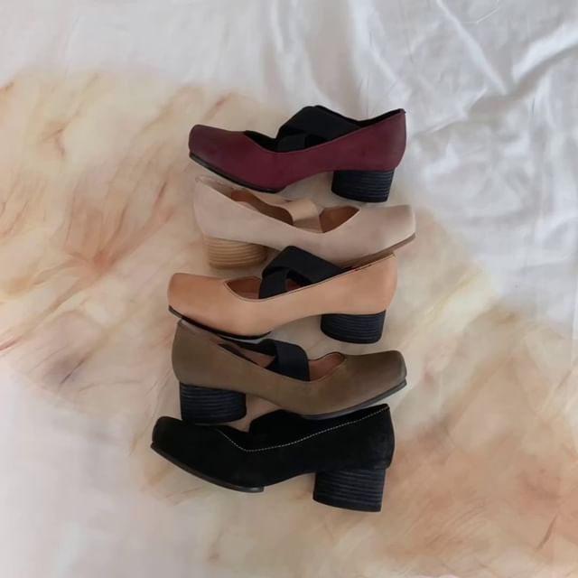 Heel Leather (Various Block Genuine Pumps Designs)