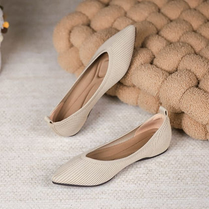 Fabric Flats Plain Pointed