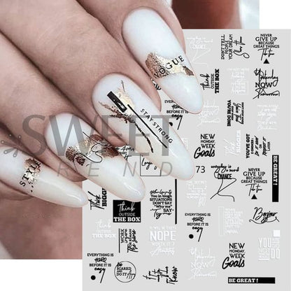 Lettering Nail Art Stickers