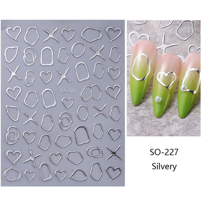 Metallic Nail Art Stickers