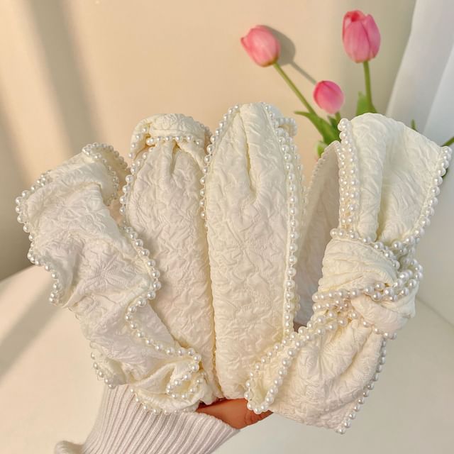 Band Faux Head / Barrette Pearl