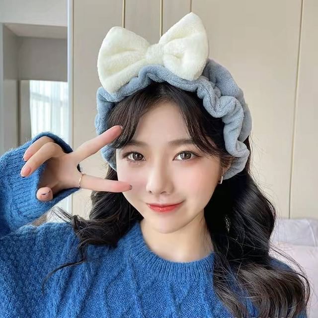 Face Bow Headband Ruffle Wash