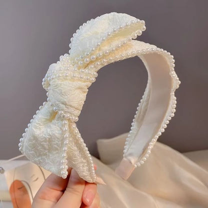 Band Faux Head / Barrette Pearl