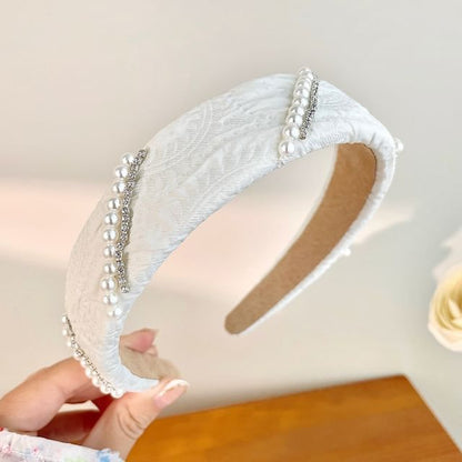 Faux Flower Band Hair (Various Pearl Designs)