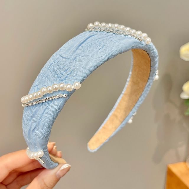 Faux Flower Band Hair (Various Pearl Designs)