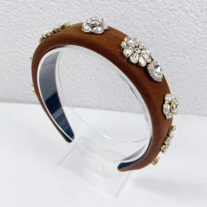 Rhinestone Flower Band Hair Gemstones