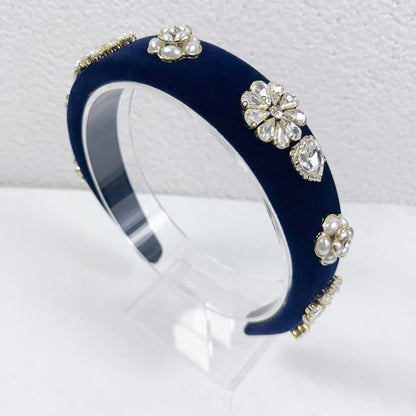 Rhinestone Flower Band Hair Gemstones