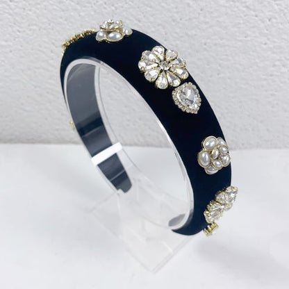 Rhinestone Flower Band Hair Gemstones