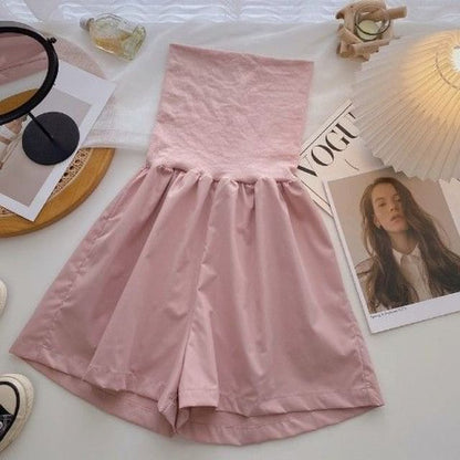 Plain Strapless Romper