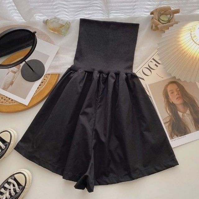 Plain Strapless Romper