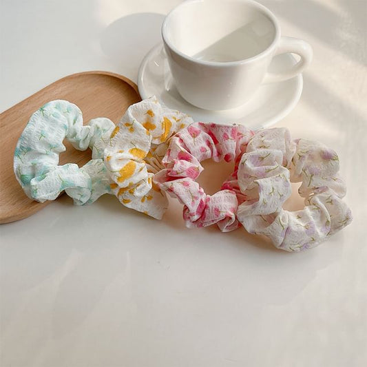 Floral Print Scrunchie