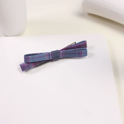 Plaid Bow Hair Clip