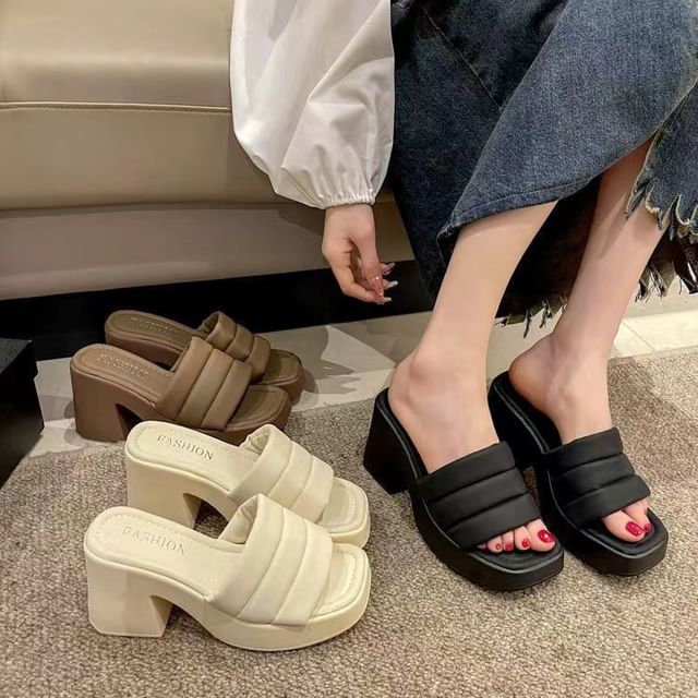 Heel Slide Sandals Block