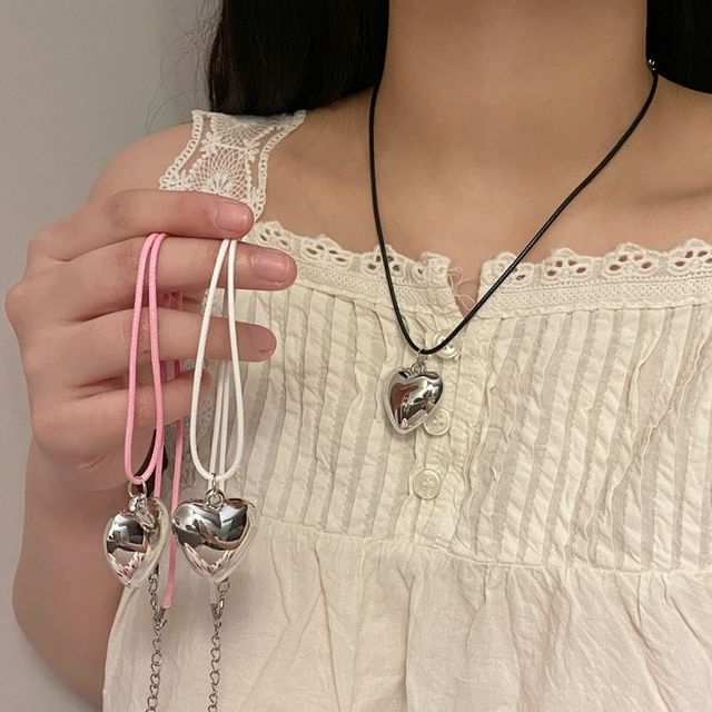 Necklace Cord Pendant Heart