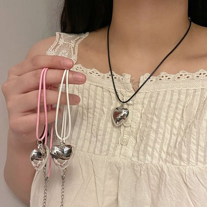 Necklace Cord Pendant Heart