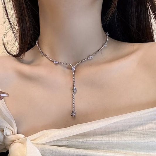 Lariat Rhinestone Necklace