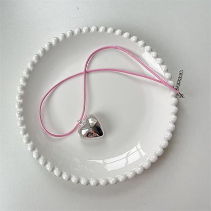 Necklace Cord Pendant Heart