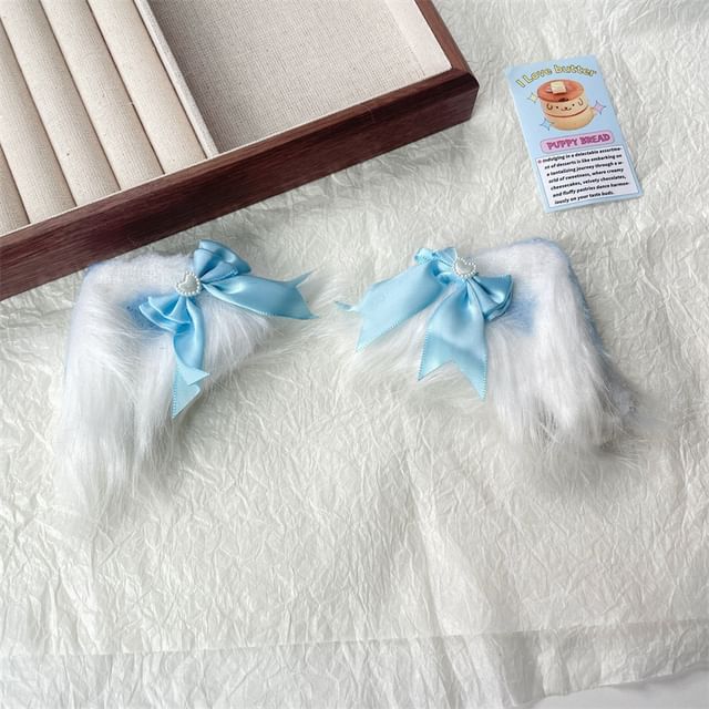 Fluffy Headband / Ear Hair Cat Bow Clip Lace