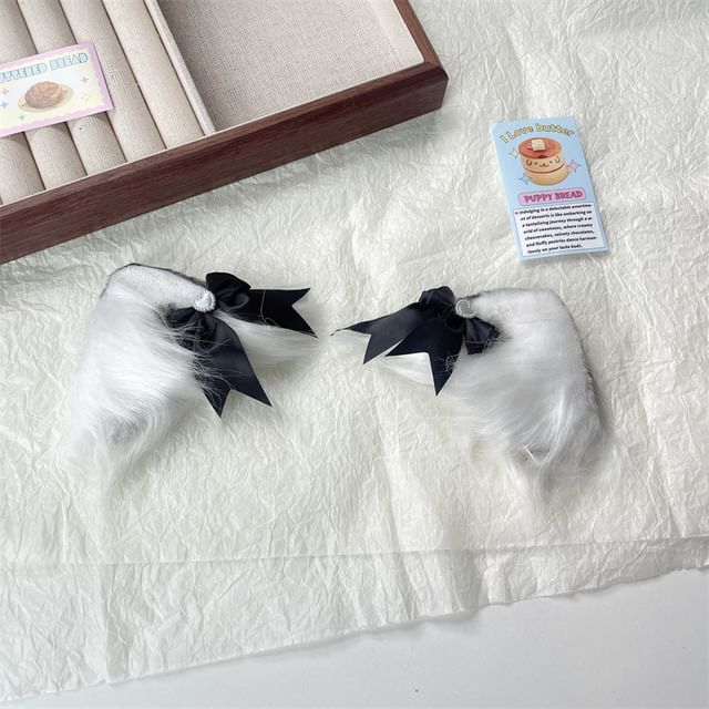 Fluffy Headband / Ear Hair Cat Bow Clip Lace